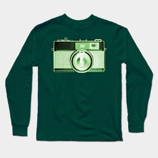 Green - Vintage 1960s Rangefinder Camera Long Sleeve T-Shirt